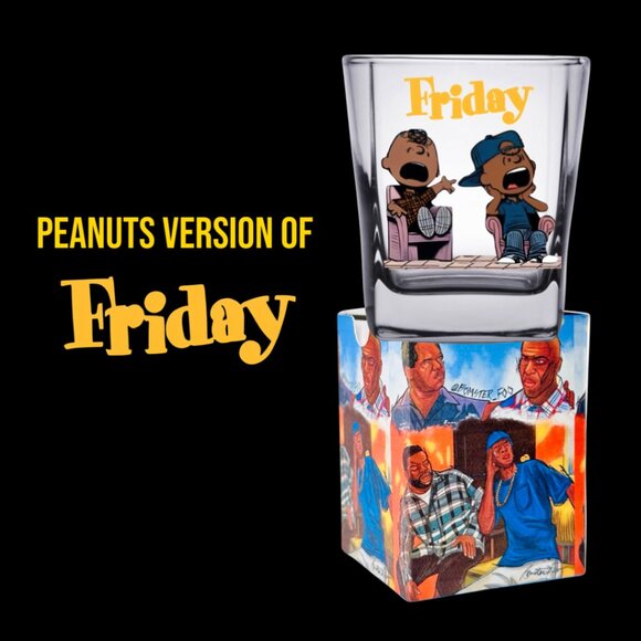 PEANUTS/80s and 90's MOVIE MASHUP Shot Glasses/ Matching Gift Boxes! - Picture 12 of 16